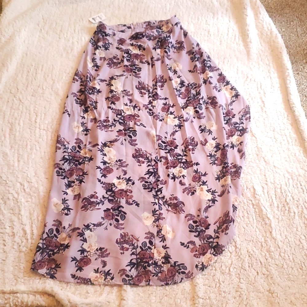 Lavender floral skirt